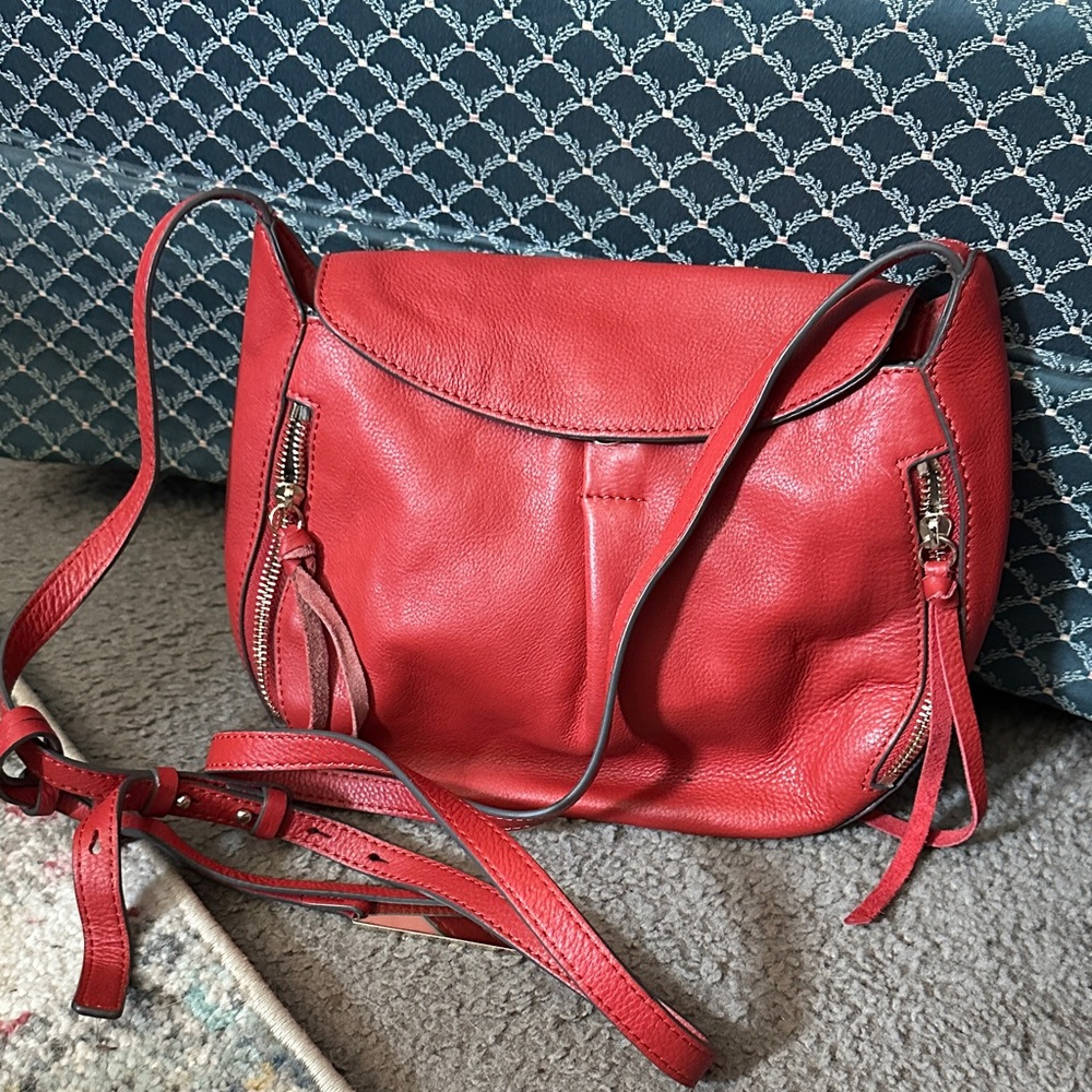 Red Leather Crossbody Bag